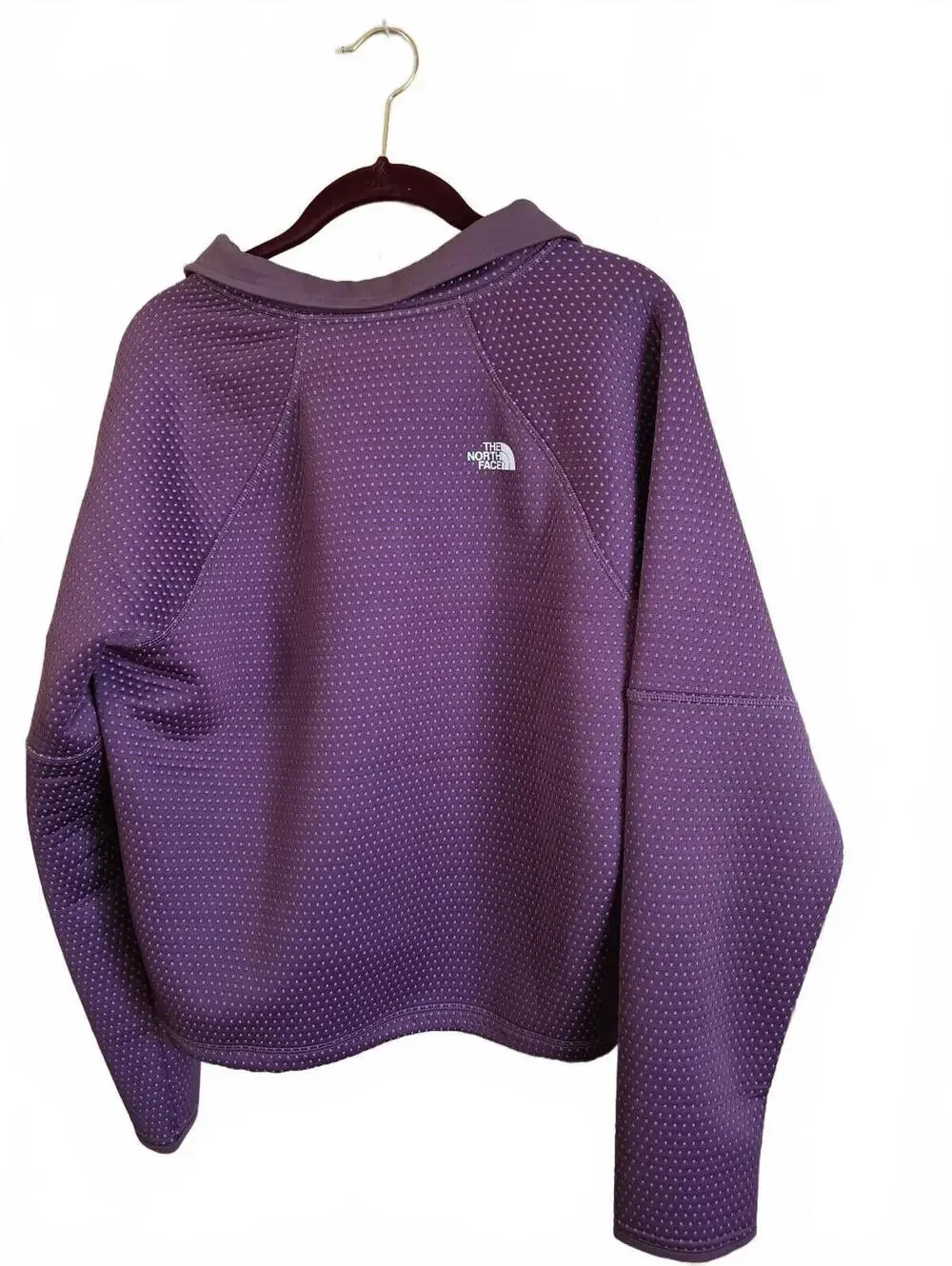 The North Face Women's Purple Half-Zip Pullover Fleece Jacket Medium